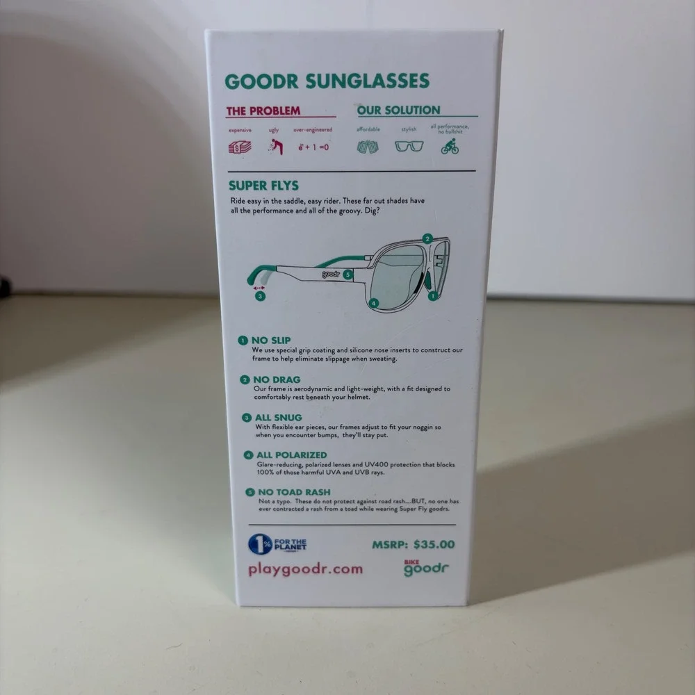 goodr Super Fly Lances Afternoon Uppers Sunglasses Red Polarized SFG1018 Aviator